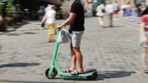 Getty Images Electric scooters have become a familiar sight on Wales' roads