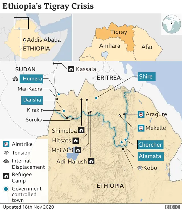 Ethiopia map