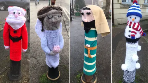 Higham Ferrers Town Council/NorthamptonshireWalks Decorated bollards