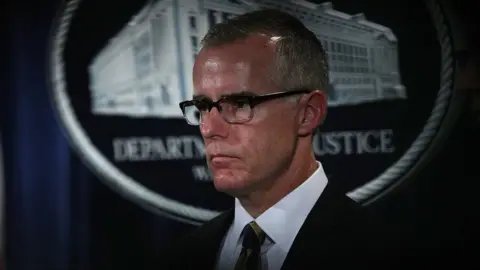 Getty Images Andrew McCabe at the Justice Department.