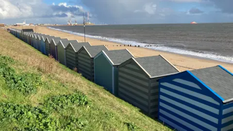 ANDREW TURNER/BBC Gorleston beach huts