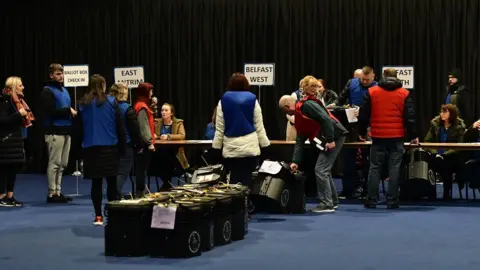 Pacemaker Counting in Belfast for the general election 2019