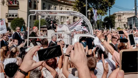 Getty Images The Pope in Hungary on 12 September 2021