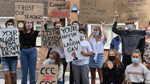 Getty Images A Level protests