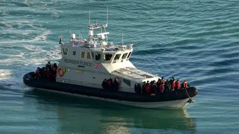 PA Media A grey Border Force vessel