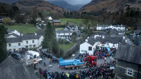Getty/Christopher Furlong Bluebird, pictured on the back of a lorry, returning to Coniston
