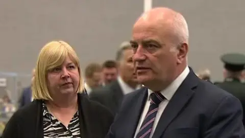 DUP councillor Linda Clarke with her husband, MLA Trevor Clarke