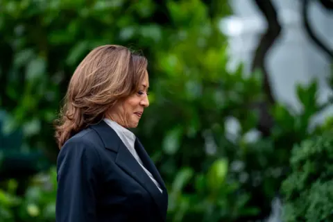 Andrew Harnik/Getty Images Vice President Kamala Harris arrives for an NCAA championship teams celebration on the South Lawn of the White House on July 22, 2024 in Washington, DC. U.S. 