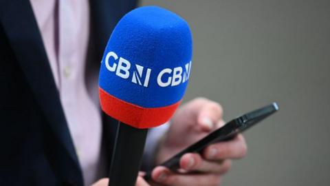 GB News microphone