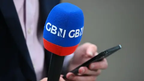 GB News microphone