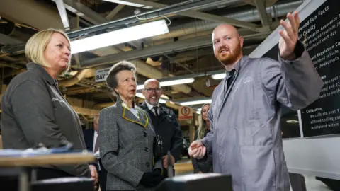 James Speakman Princess Royal speaking to staff at Halewood