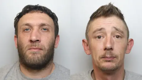 Police mugshots of Daniel Bond (left) and Lee Conlon (right)