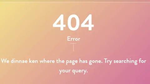 Courtesy Scotland.org An online article on Scotland.org dedicated to Sir John A Macdonald now simply shows an error message