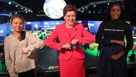 PA Media Nicola sturgeon and greta thunberg