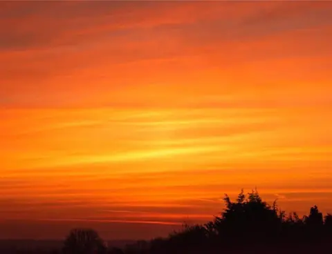 Tracey Whitefoot The sunrise over Nottingham