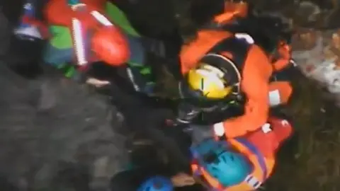 Aerial image of rescue
