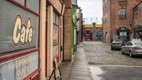 Rare Breed Publicity Coronation Street set