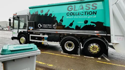 Newark and Sherwood District Council Bin and lorry