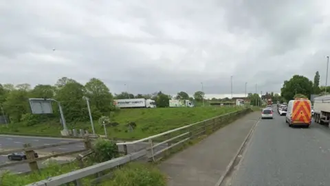 M6 shuts after car falls from bridge near Sandbach