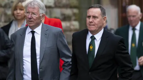 SNS Group Alex Ferguson arrives for the funeral