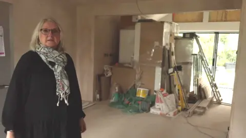 BBC Michelle Williams in her unfinished home