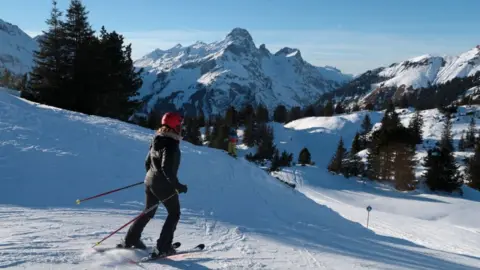 Getty Images Skier in Lech area near St Anton, file pic, 2017