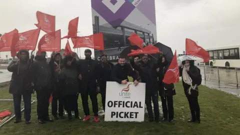 Unite Unite workers on a picket line