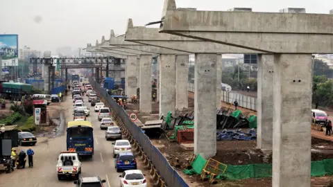 BBC/Peter Njoroge Traffic in Nairobi