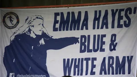 Getty Images Emma Hayes fan banner