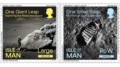 ISLE OF MAN POST OFFICE Stamps featuring the Apollo missions