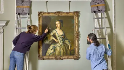 National Trust Portrait by Thomas Hudson of Lady Elizabeth Yorke at Wimpole Hall, Cambridgeshire