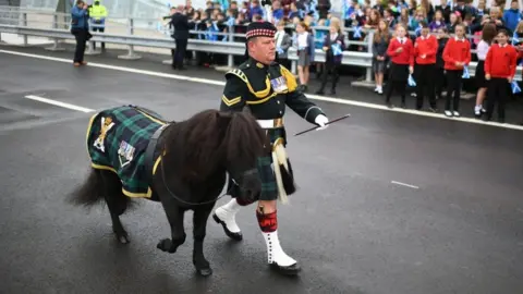 Getty Images The mascot of the 2nd Battalion The Royal Regiment of Scotland