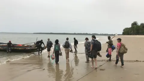 LSHTM Researchers from LSHTM leaving Rubane island following a mosquito survey