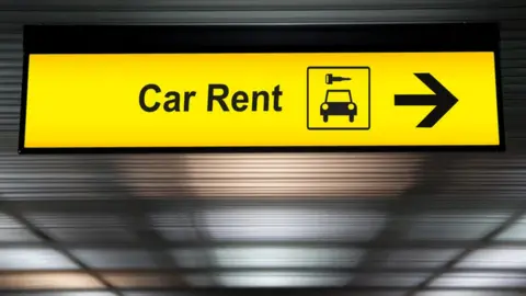 Car hire sign