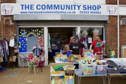 BBC The community shop on the Fairstead Estate in King's Lynn