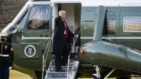 Trump leaves