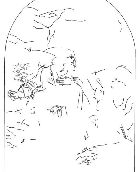 National Gallery Underdrawing beneath Virgin of the Rocks