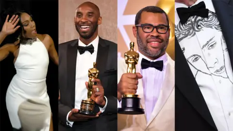 AFP/Getty Tiffany Haddish, Kobe Bryant, Jordan Peele, James Ivory