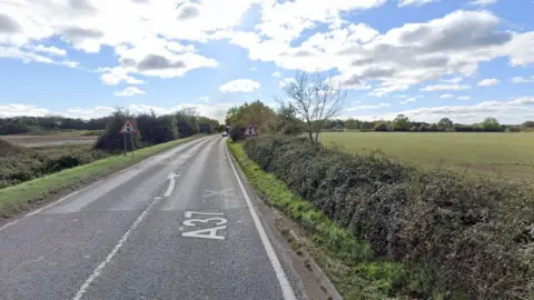 Google Maps The crash happened on the A37 on Sunday evening