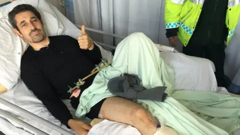 Zef Eiseinberg Zef Eisenberg two days after the crash, pictured in hospital in September 2016