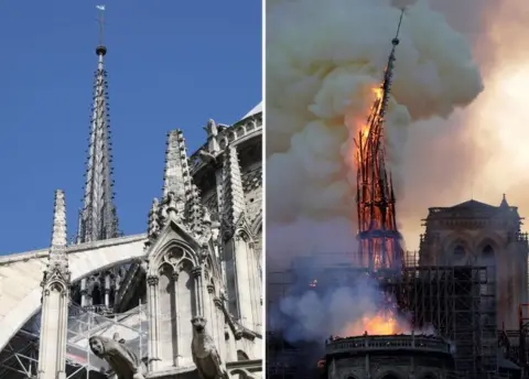 AFP Scene of blaze in Paris