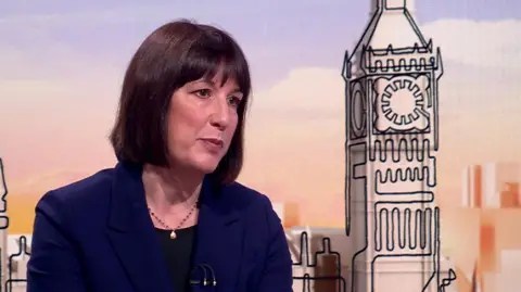 Rachel Reeves speaking on Sunday with Laura Kuenssberg