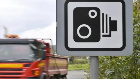 PA Media Speed camera sign