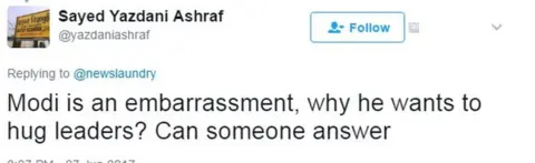 @yazdaniashraf Modi is an embarrassment, why he wants to hug leaders? Can someone answer