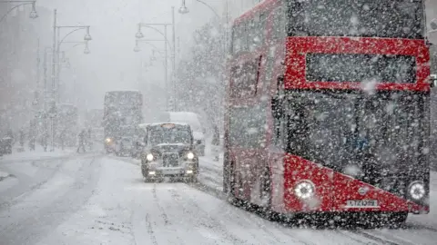 BBC Snow on Oxford Street, London