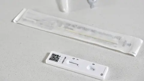 Getty Images Lateral flow test kit of parts