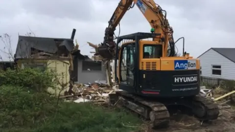 Demolished chalet