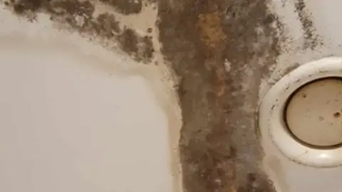 Mould growing in Jayde Cartwright's home