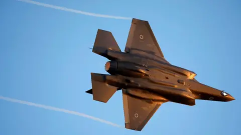 Reuters File photo showing an Israeli F-35 fighter jet flying over southern Israel (27 June 2019)