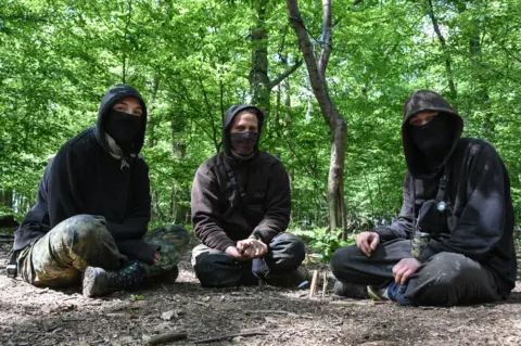 BBC Climate change activists in the Hambacher Forest